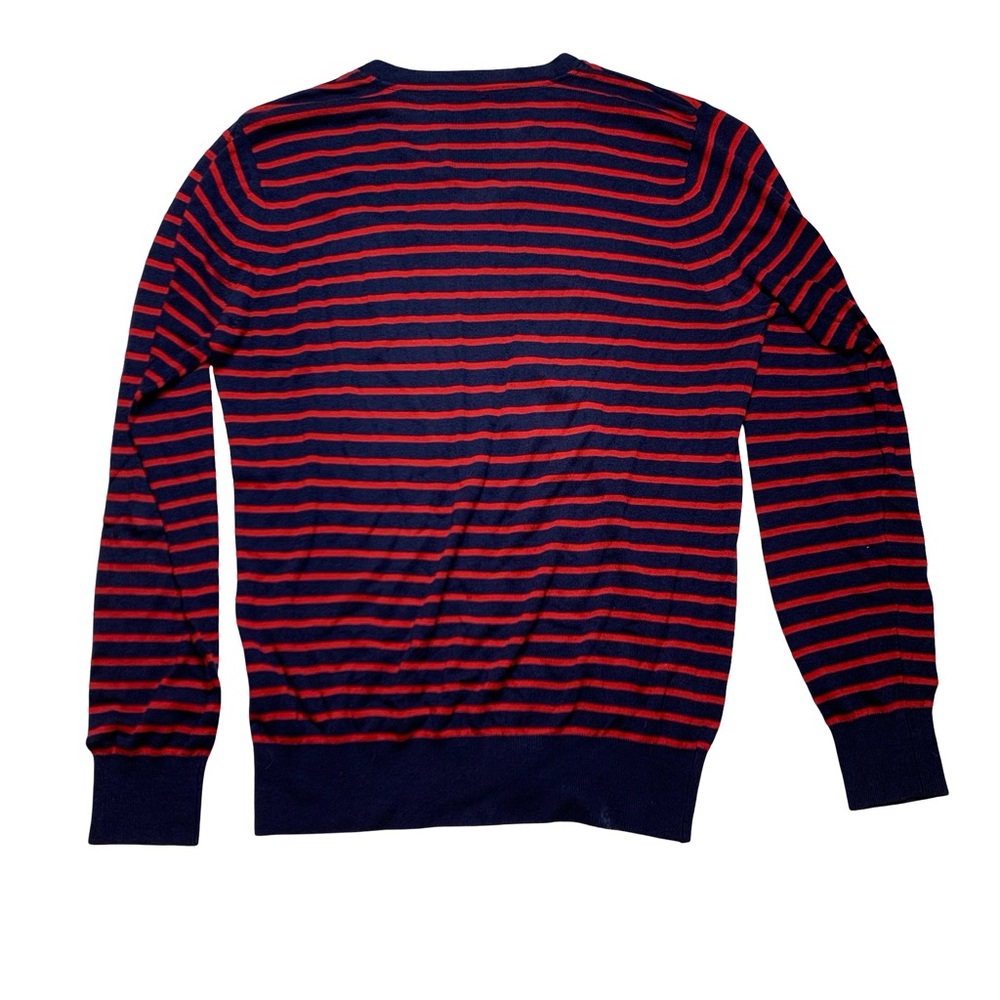 G-Star Correctline Raw Ives V Neck Sweater XL Red blue stripes - Picture 2 of 8